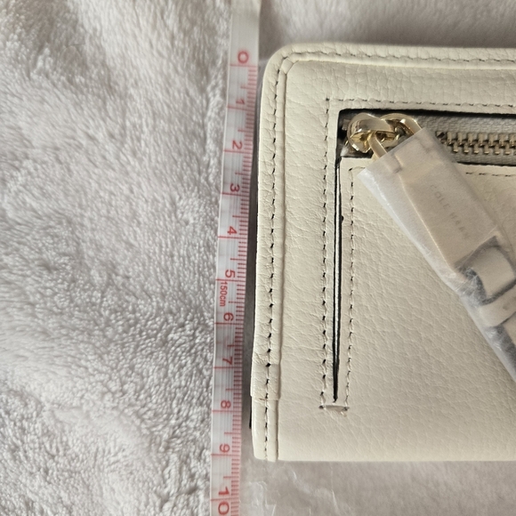 Cole Haan Kiera Slim Leather Wallet Ivory/Black - Picture 8 of 8